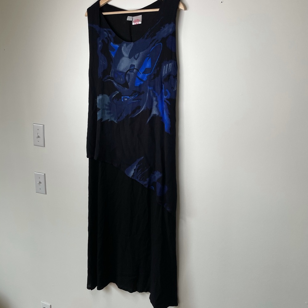Dylan blue black maxi dress beach large - Picture 1 of 9